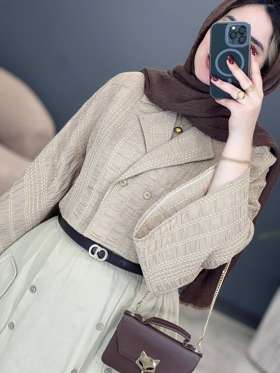 1771- کت و دامن کوک دوزی