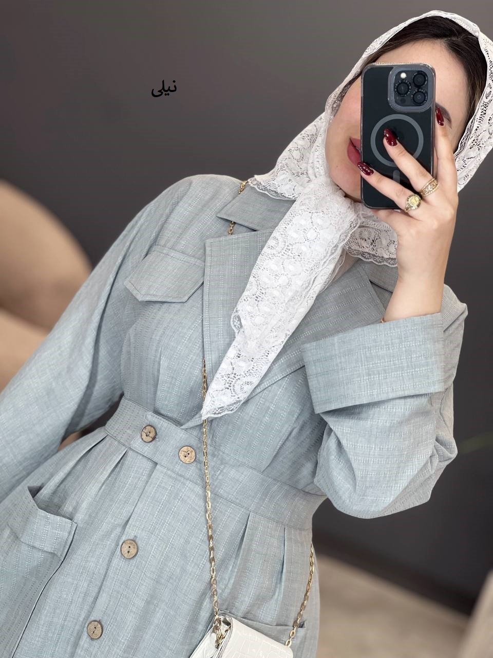 1783- مانتو مزونی یقه انگلیسی