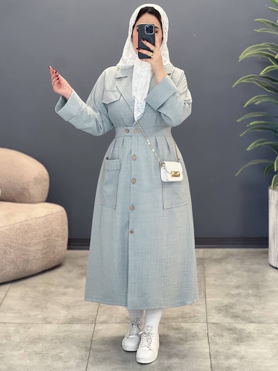 1783- مانتو مزونی یقه انگلیسی