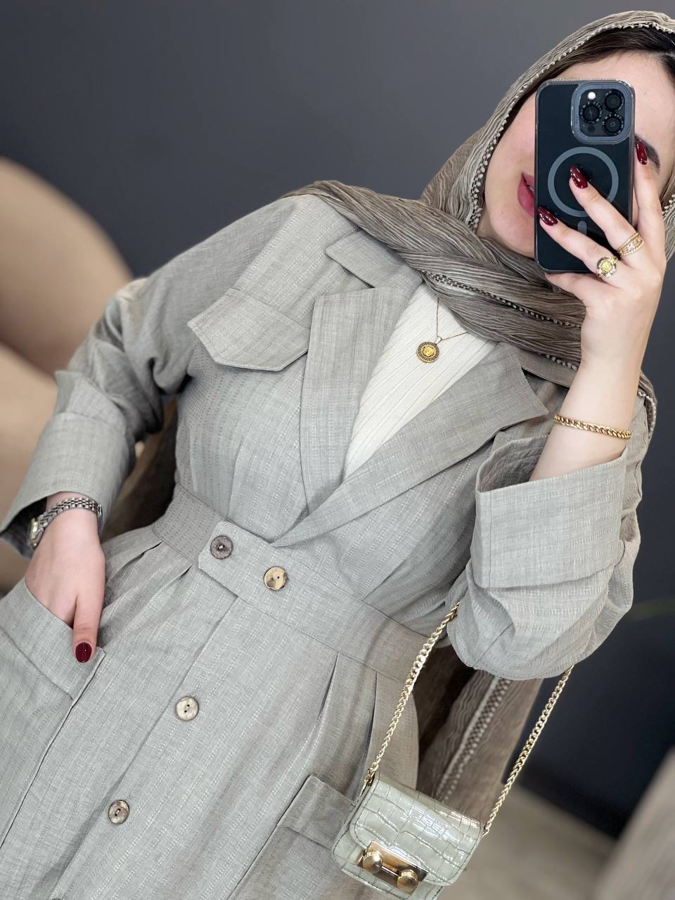 1783- مانتو مزونی یقه انگلیسی