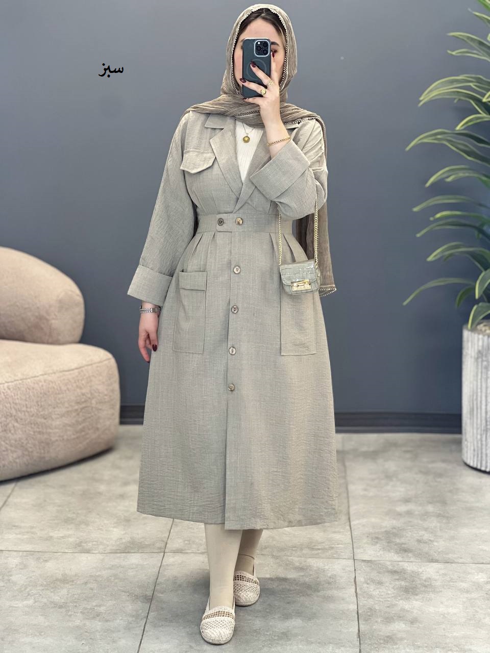 1783- مانتو مزونی یقه انگلیسی