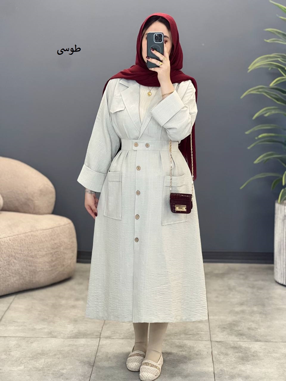 1783- مانتو مزونی یقه انگلیسی