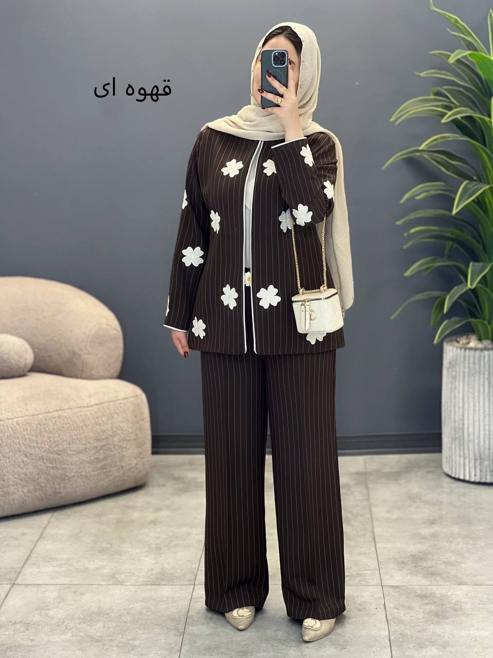 1434- ست کت و شلوار دیپلمات شکوفه