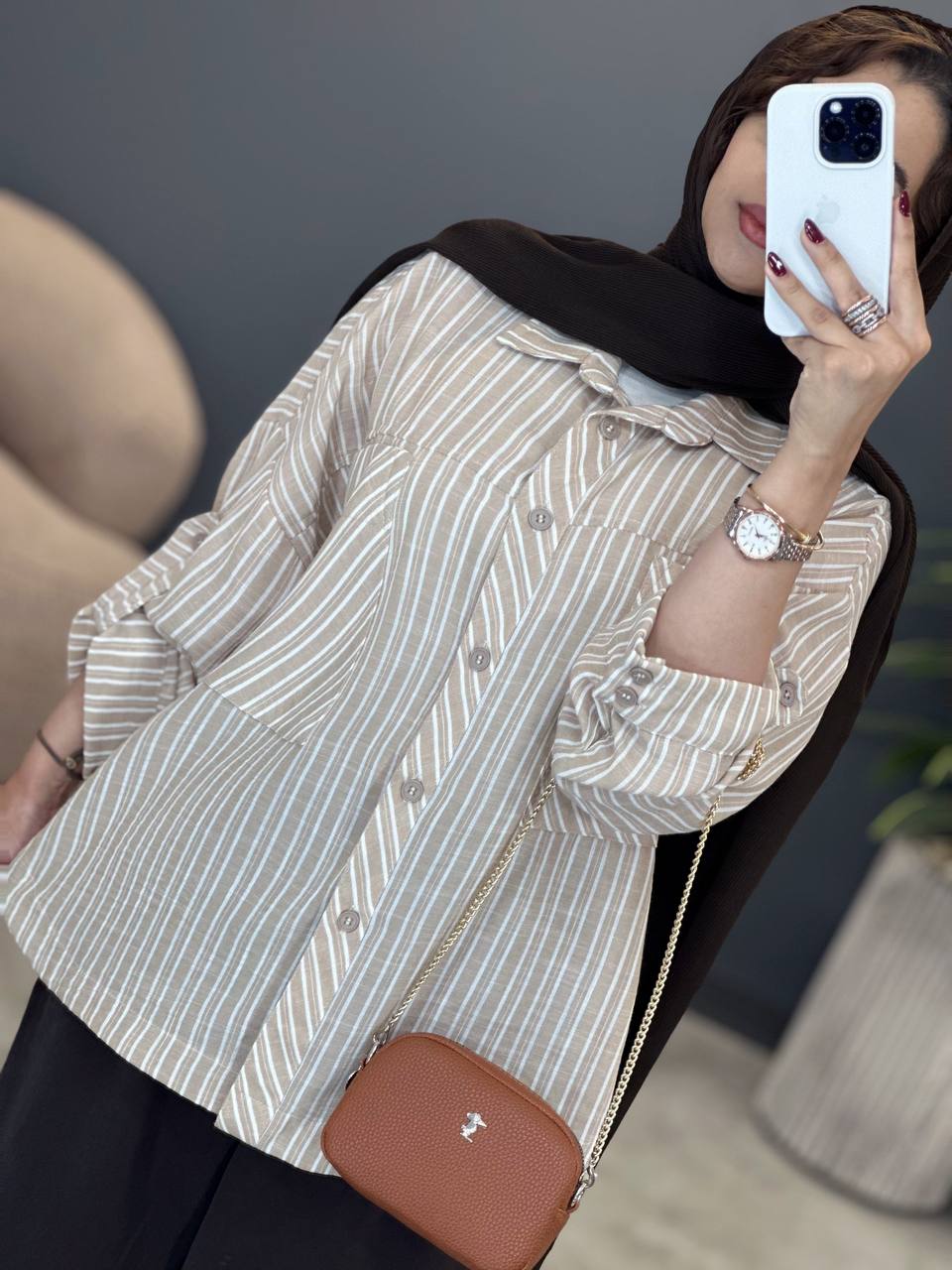 1800- مانتو لینن ثمین