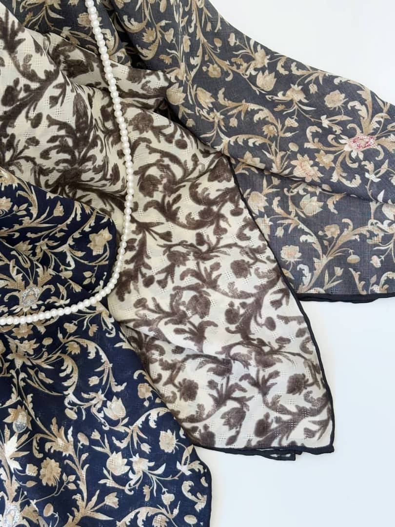 1802- روسری ژاکارد دست دوز