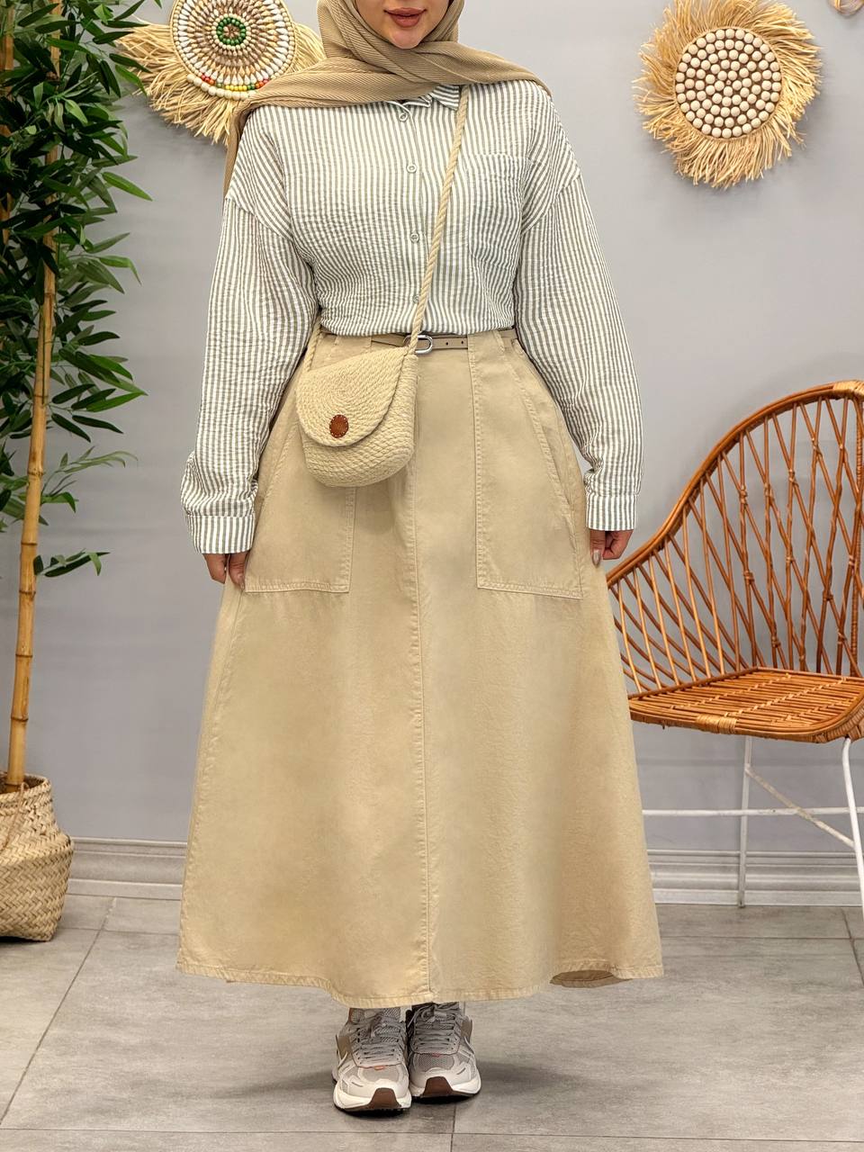 1811- دامن کتان کد 3101781