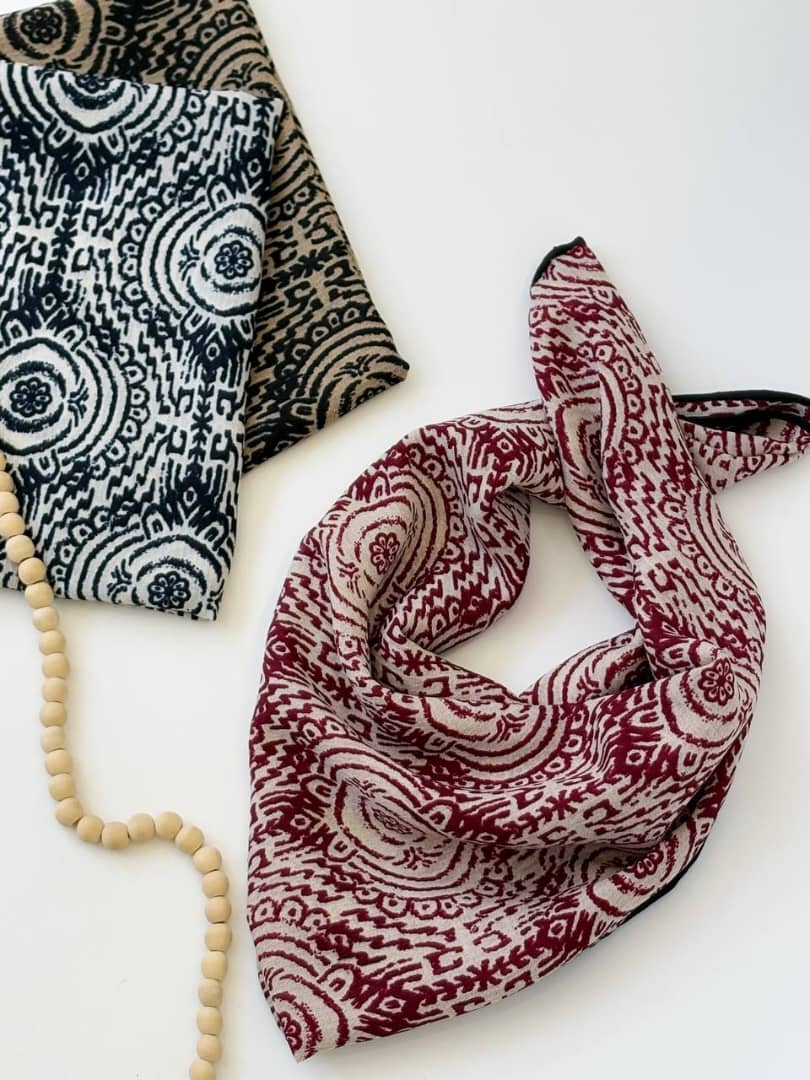 1814- روسری ژاکارد دست دوز