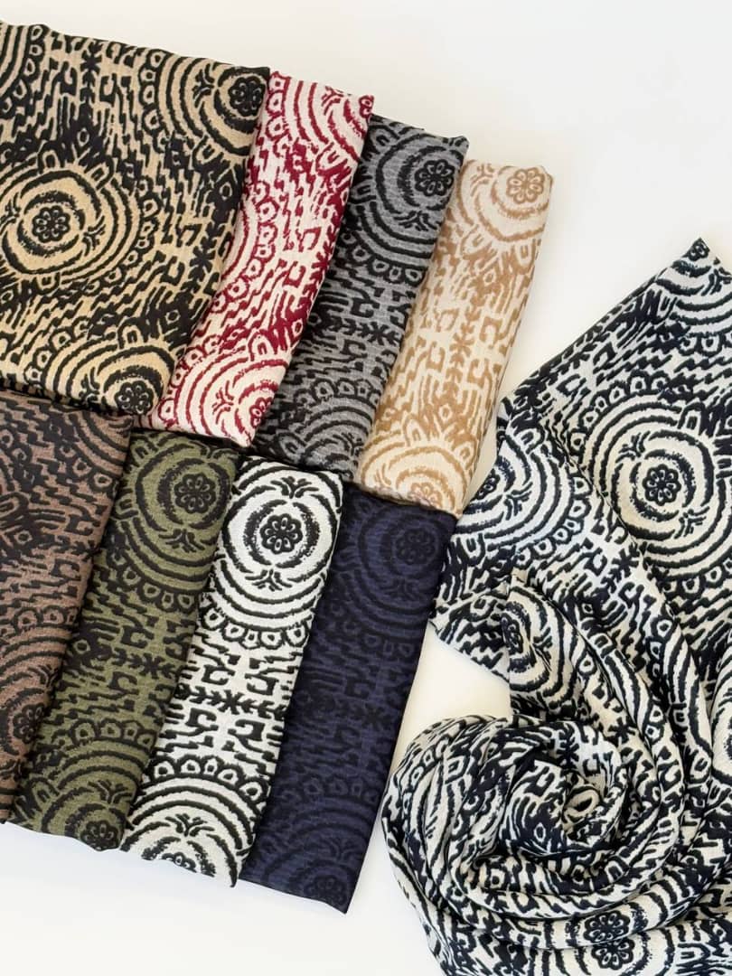 1814- روسری ژاکارد دست دوز