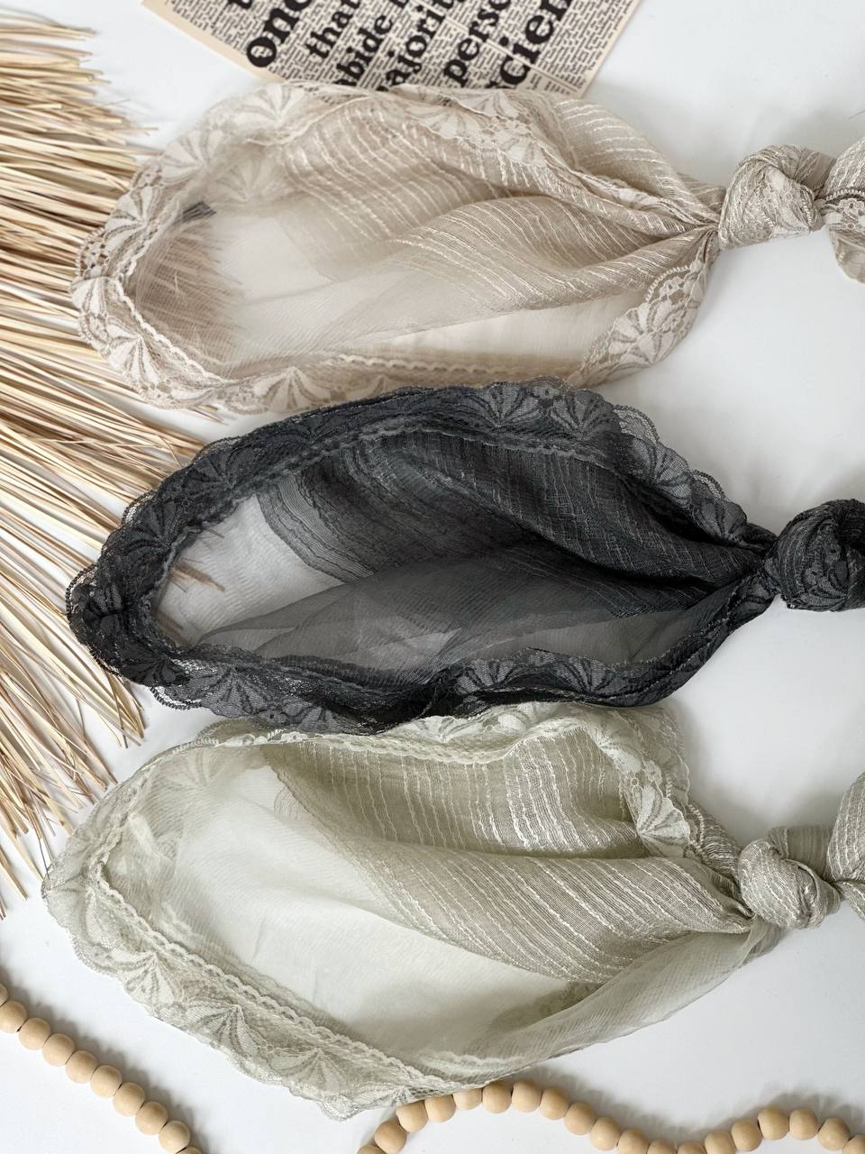 1826-شال حاشیه دانتل گل