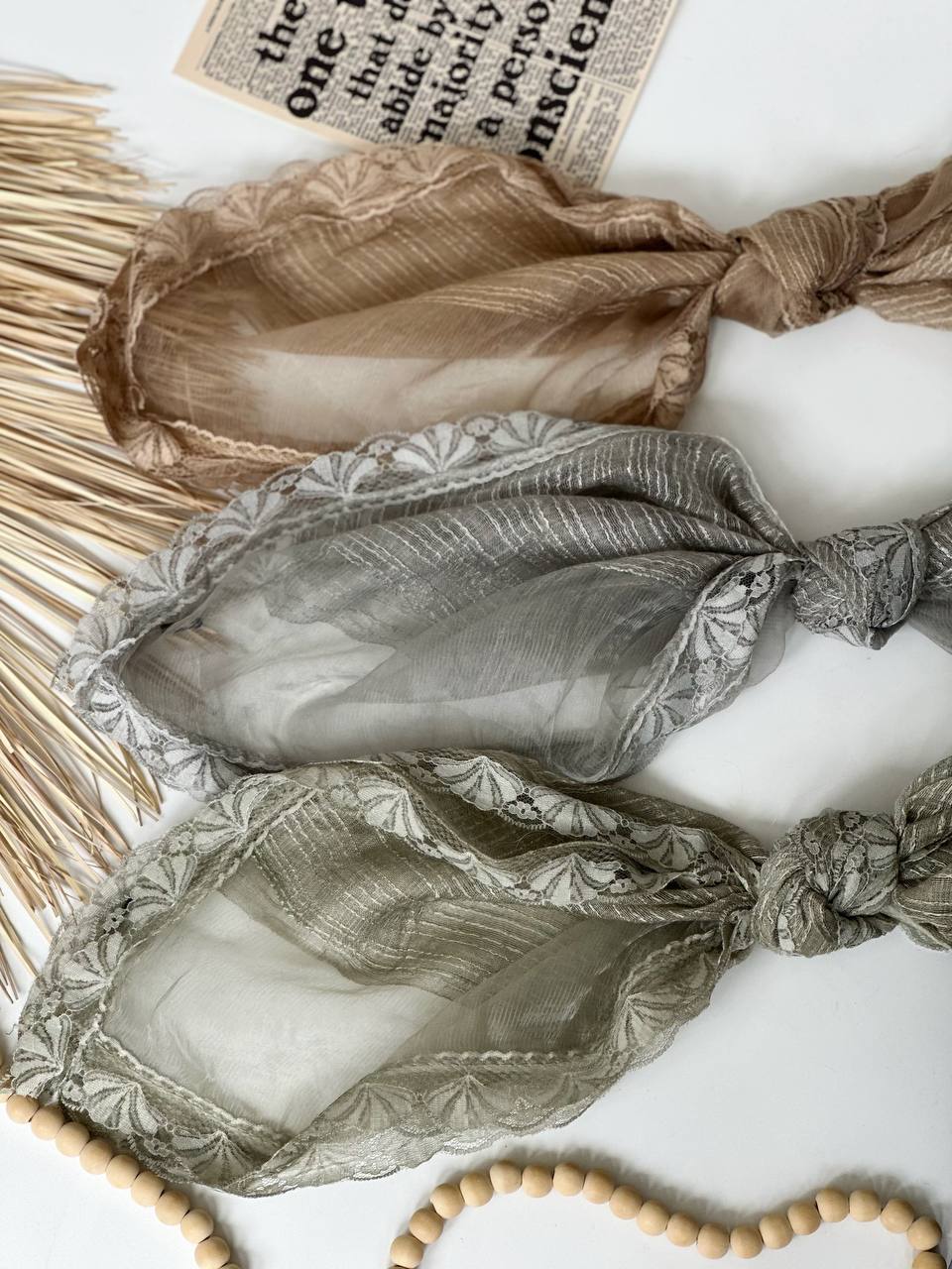 1826-شال حاشیه دانتل گل