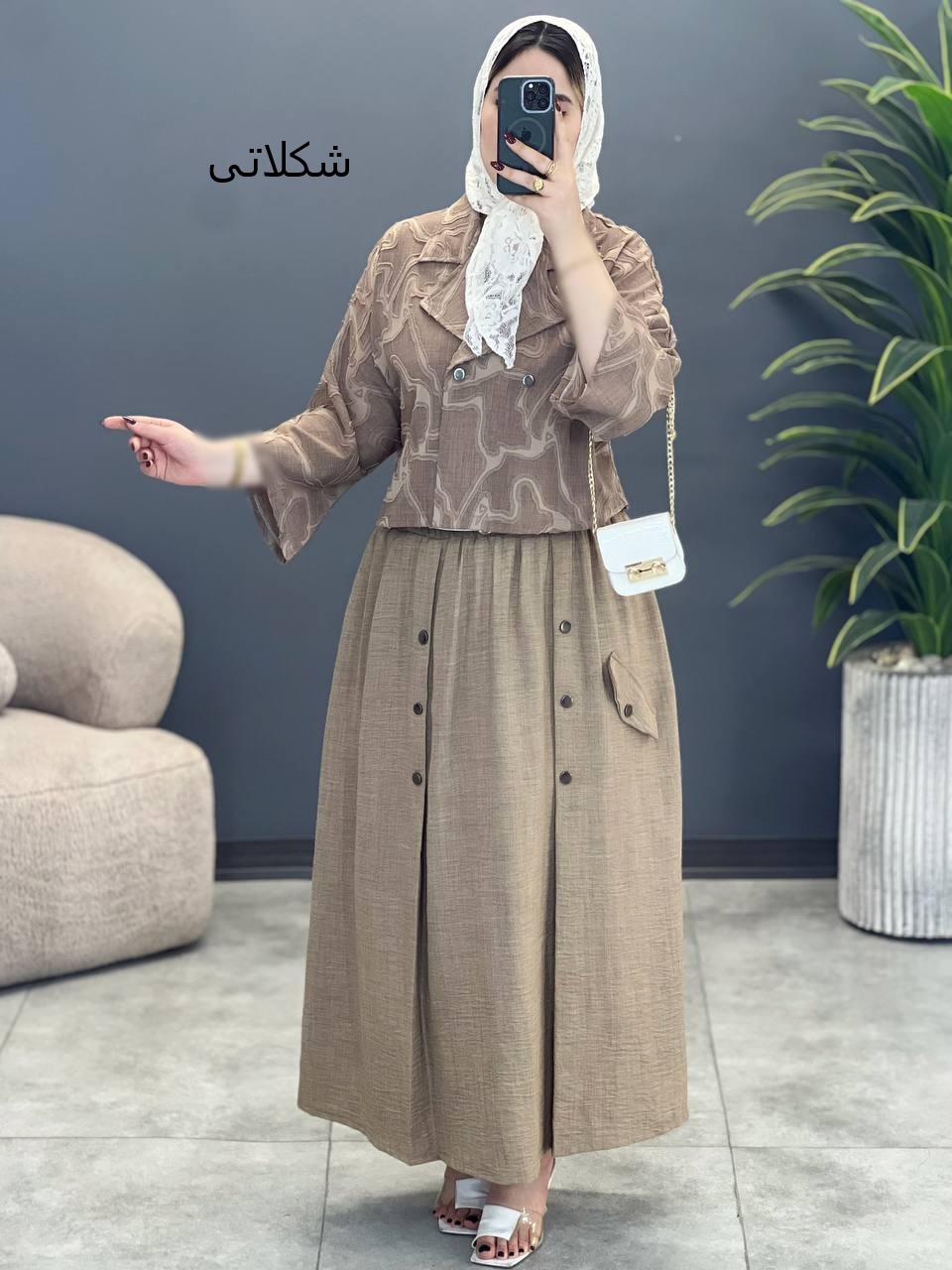 2009-کت و دامن دکمه پرچی