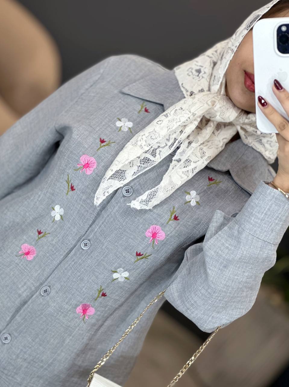 2033-شومیز گلدوزی تینو