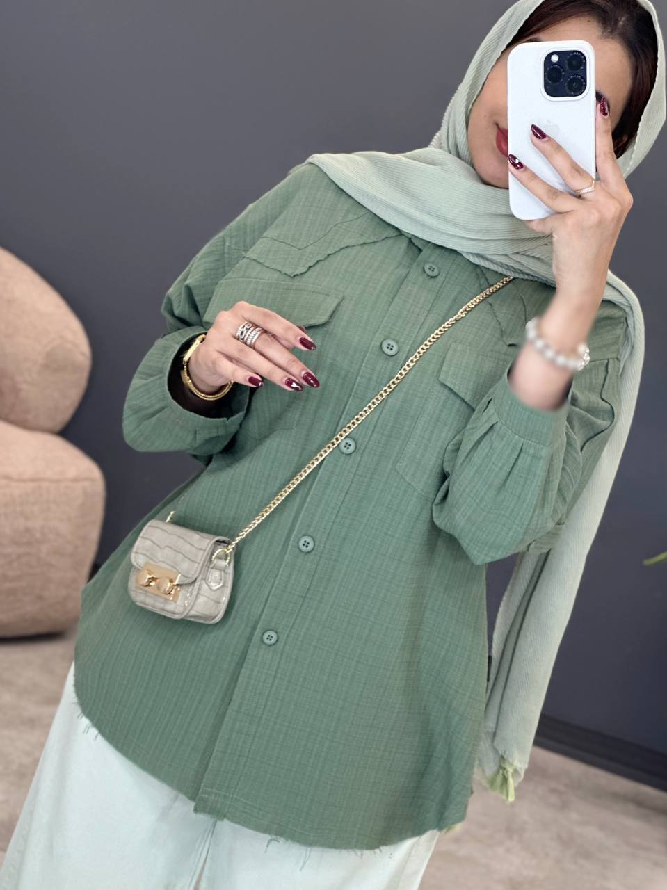 2048-شومیز لینن آفرین