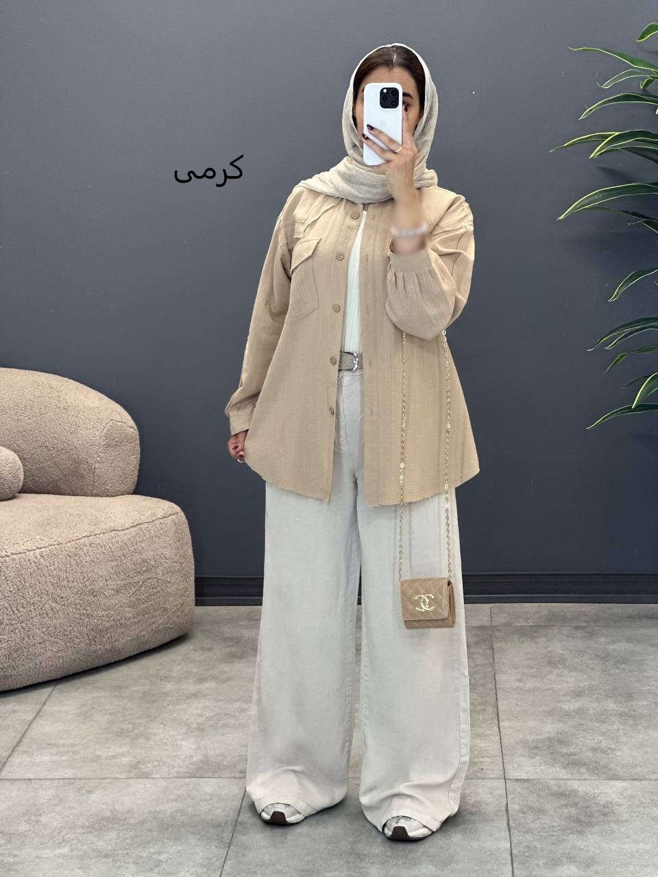 2048-شومیز لینن آفرین