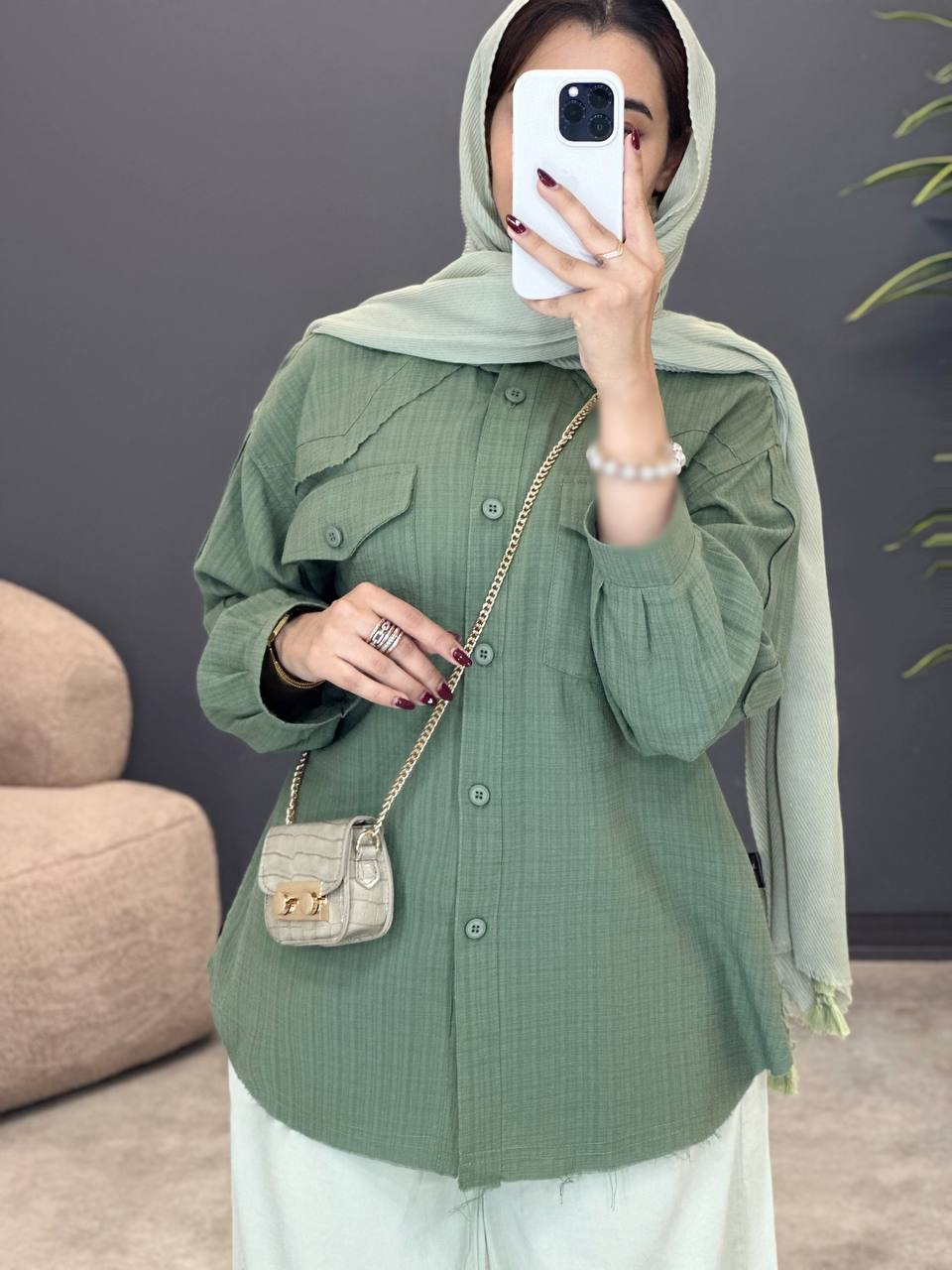 2048-شومیز لینن آفرین