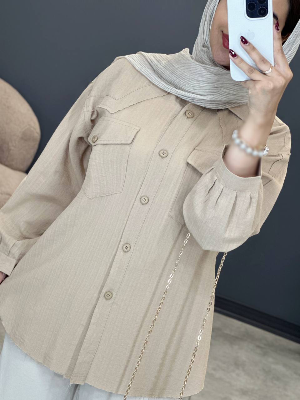 2048-شومیز لینن آفرین