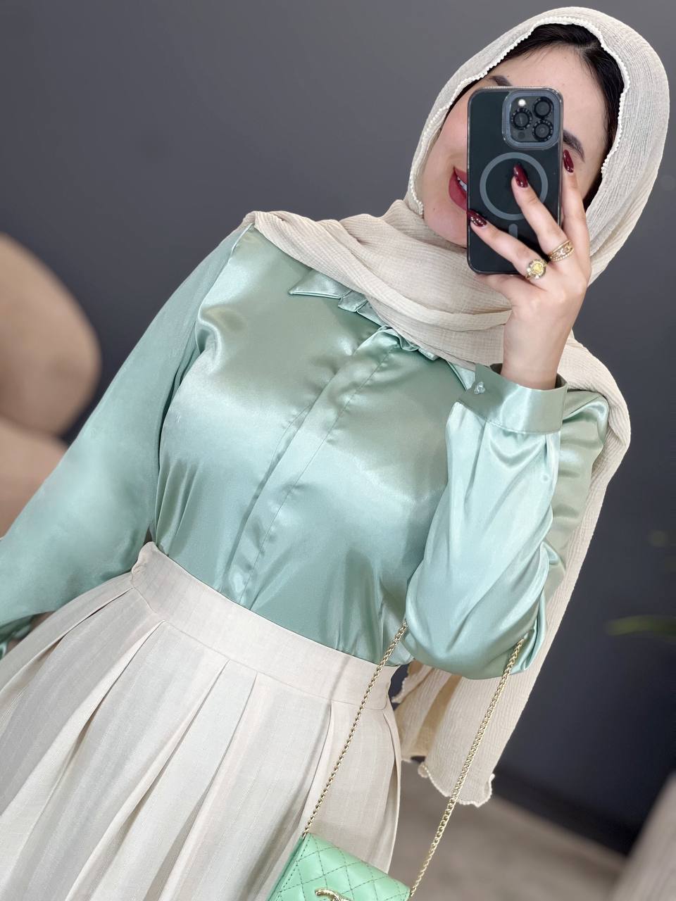 2054-شومیز ساتن