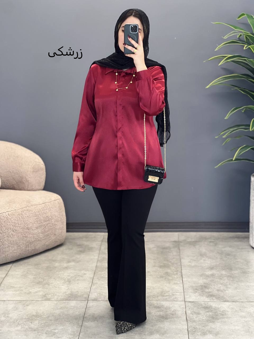 2054-شومیز ساتن