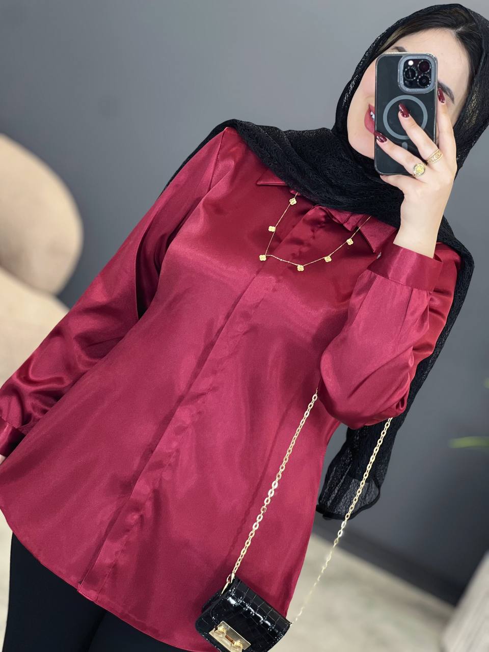 2054-شومیز ساتن