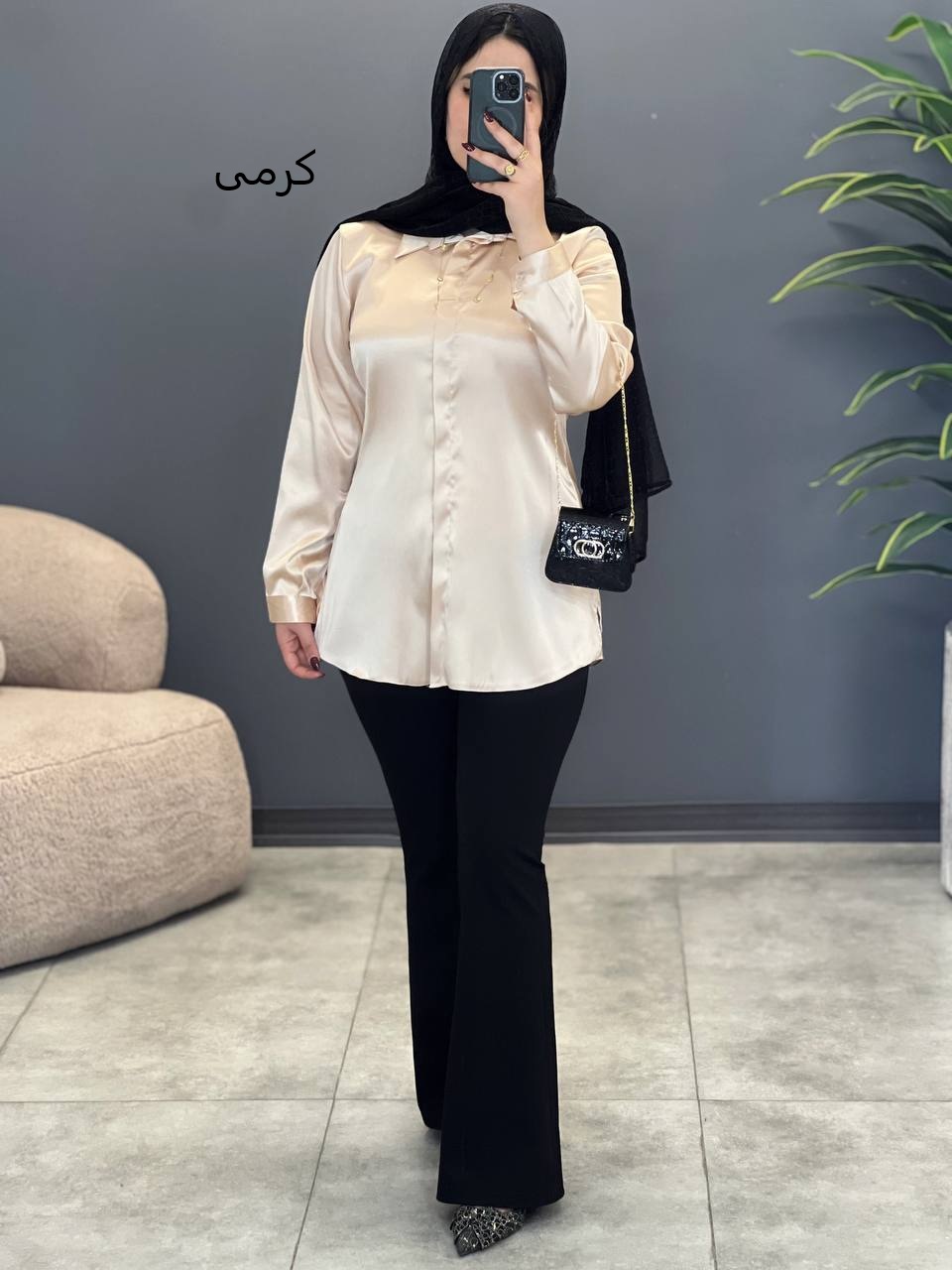 2054-شومیز ساتن