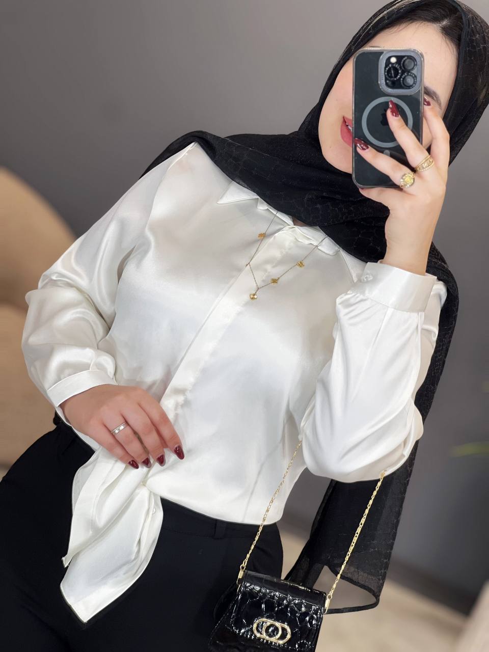 2054-شومیز ساتن