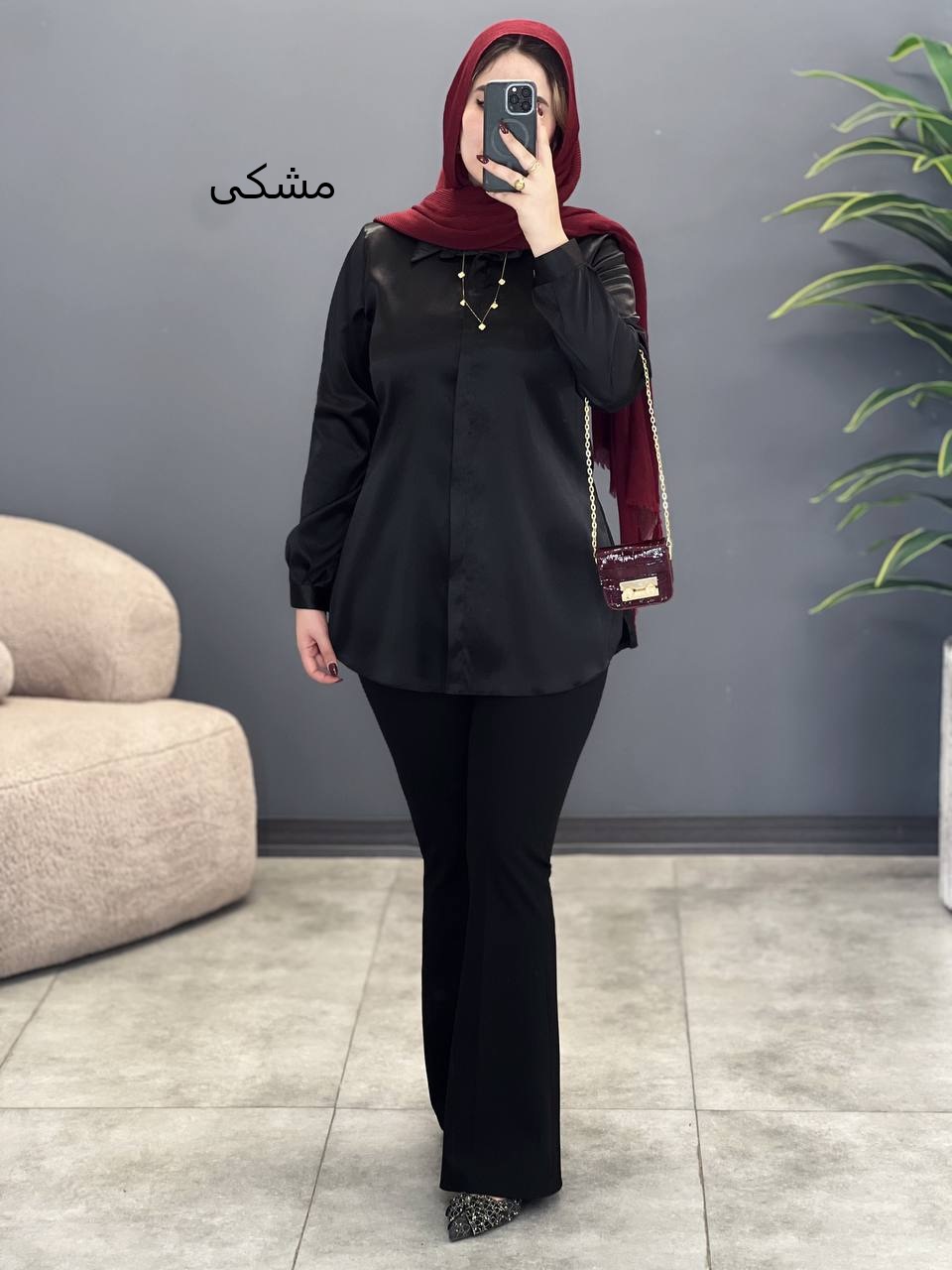 2054-شومیز ساتن