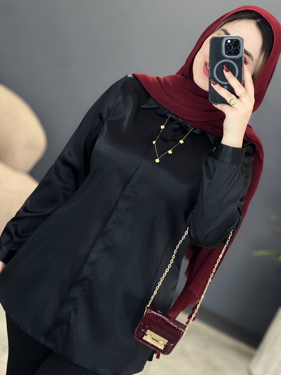 2054-شومیز ساتن