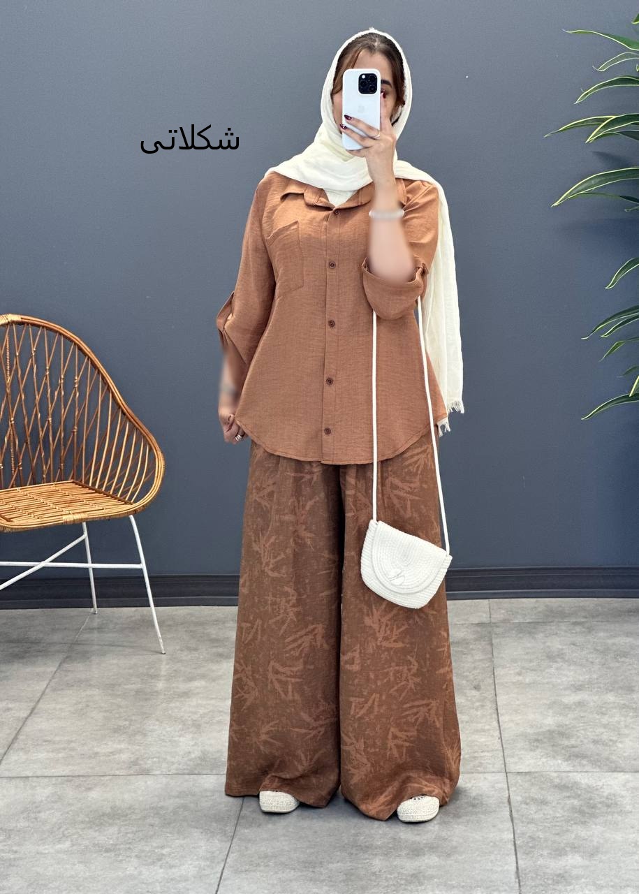 2056-شومیز و شلوار تیلا