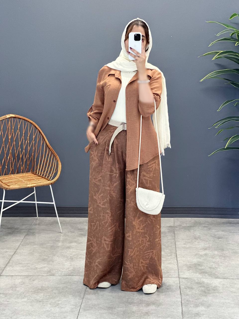 2056-شومیز و شلوار تیلا