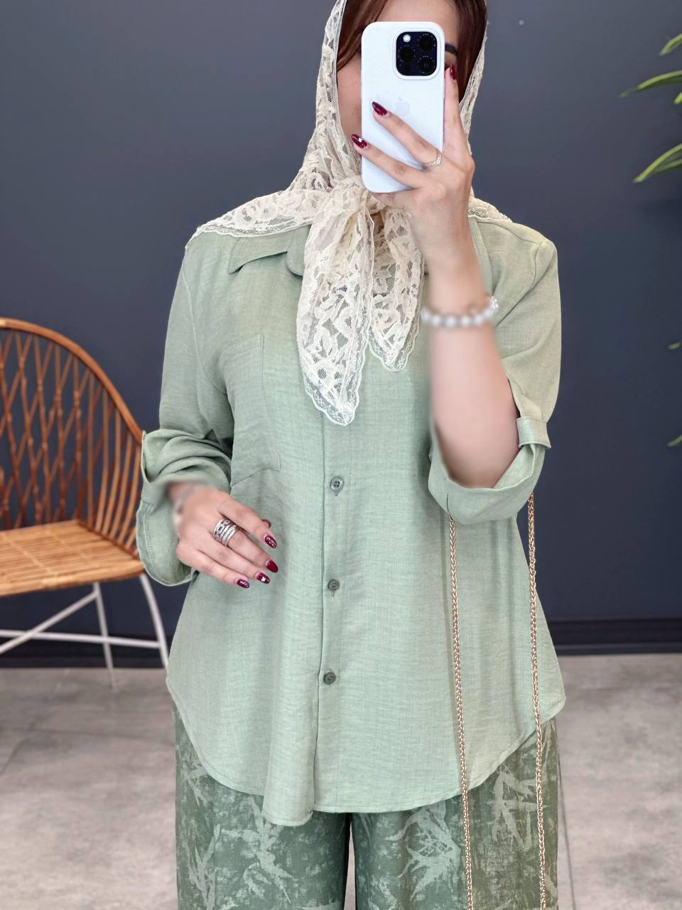 2056-شومیز و شلوار تیلا