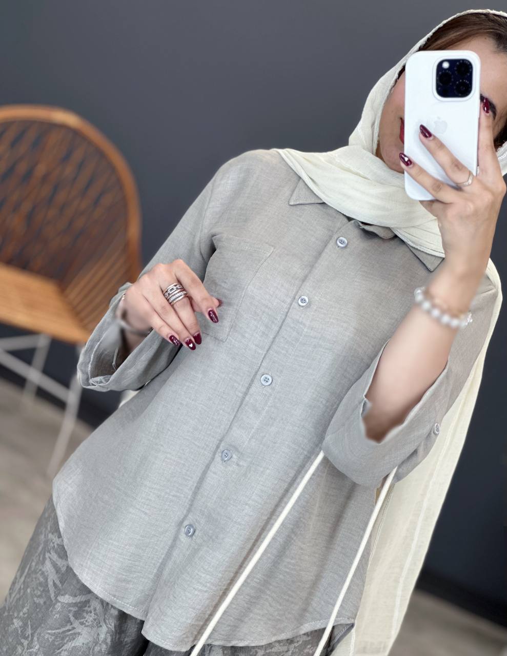 2056-شومیز و شلوار تیلا