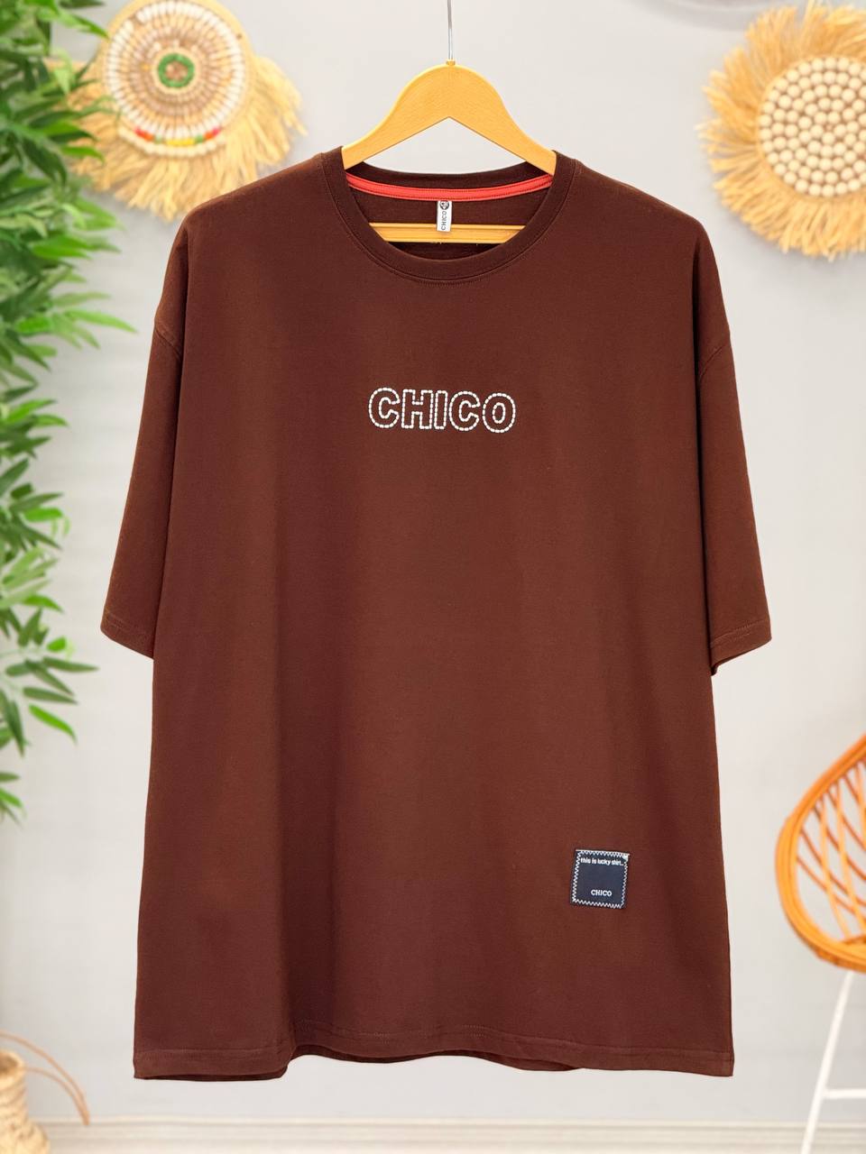 2077-تیشرت لانگ خط چین