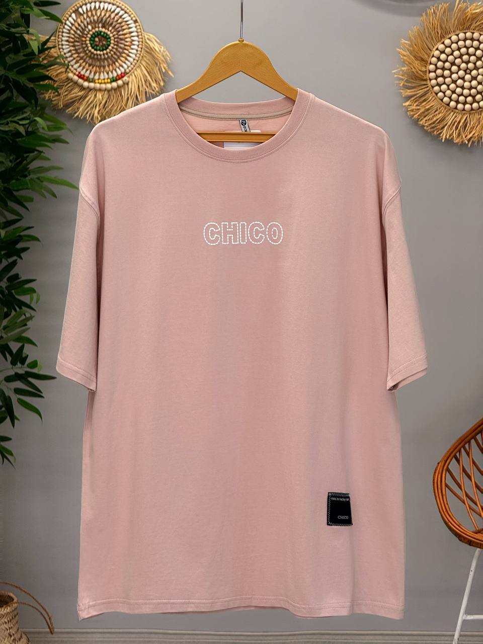 2077-تیشرت لانگ خط چین