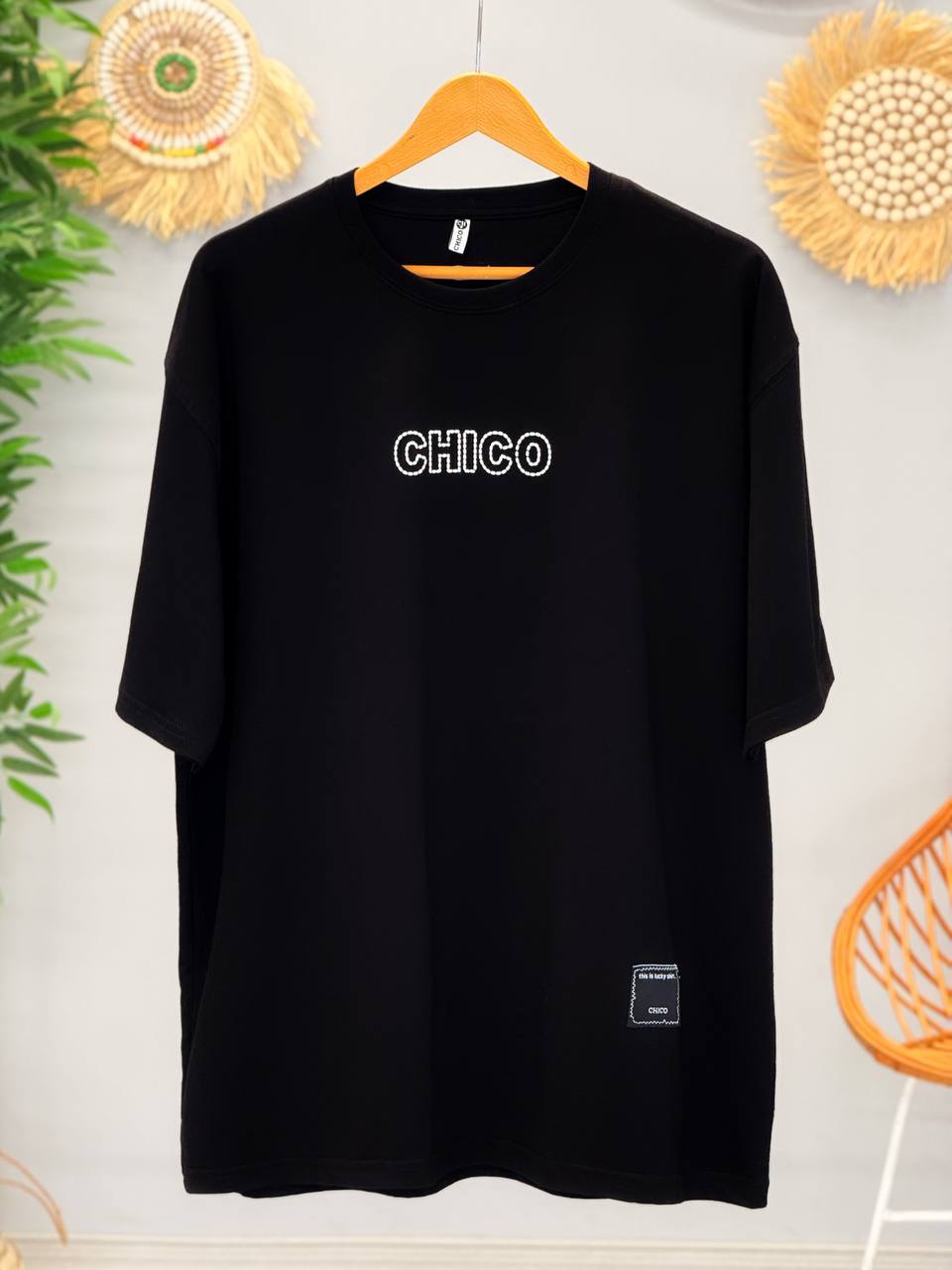 2077-تیشرت لانگ خط چین