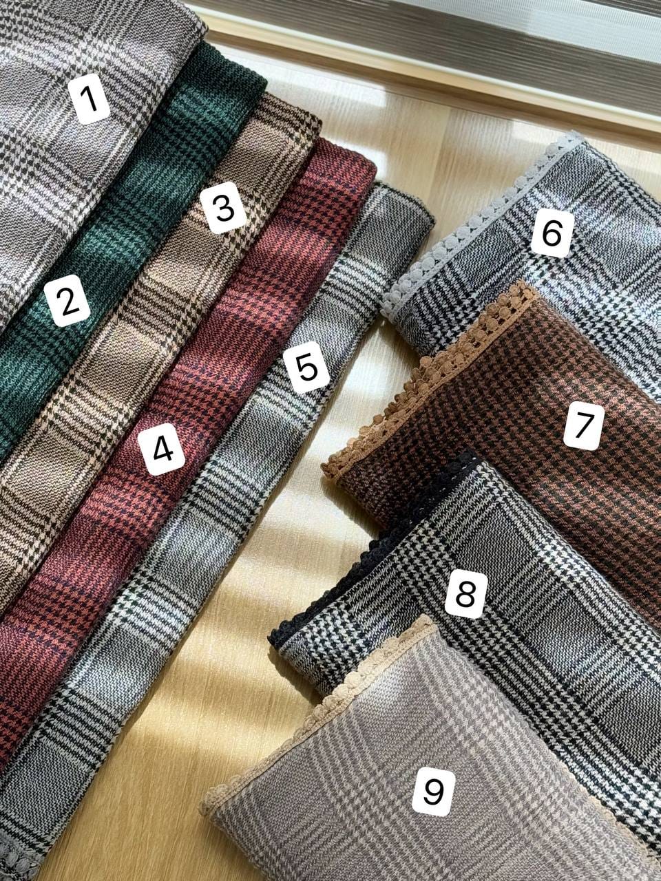 2081-شال چهارخونه عدسی