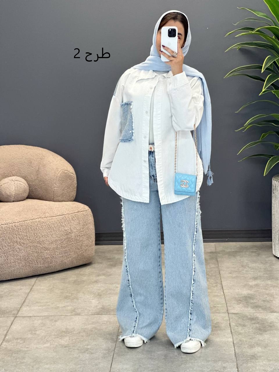 2090-کت کتان شکوفه