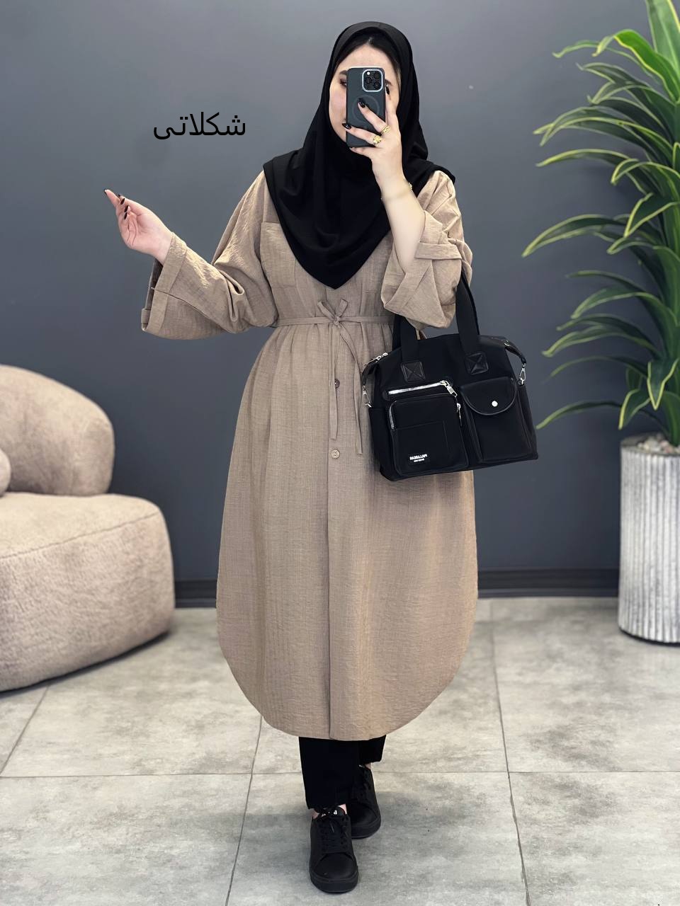 3028-مانتو بلند هانا