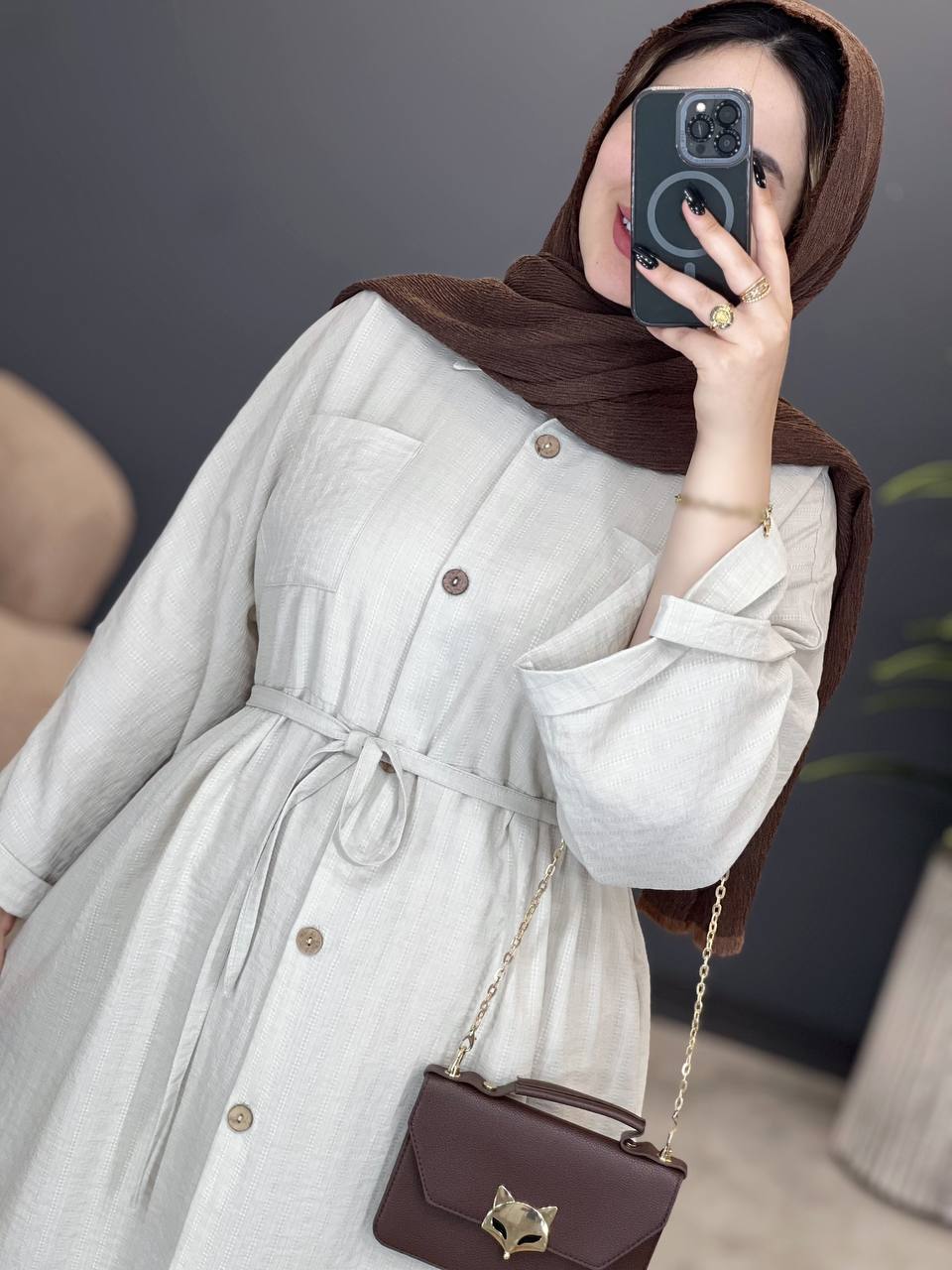 3028-مانتو بلند هانا