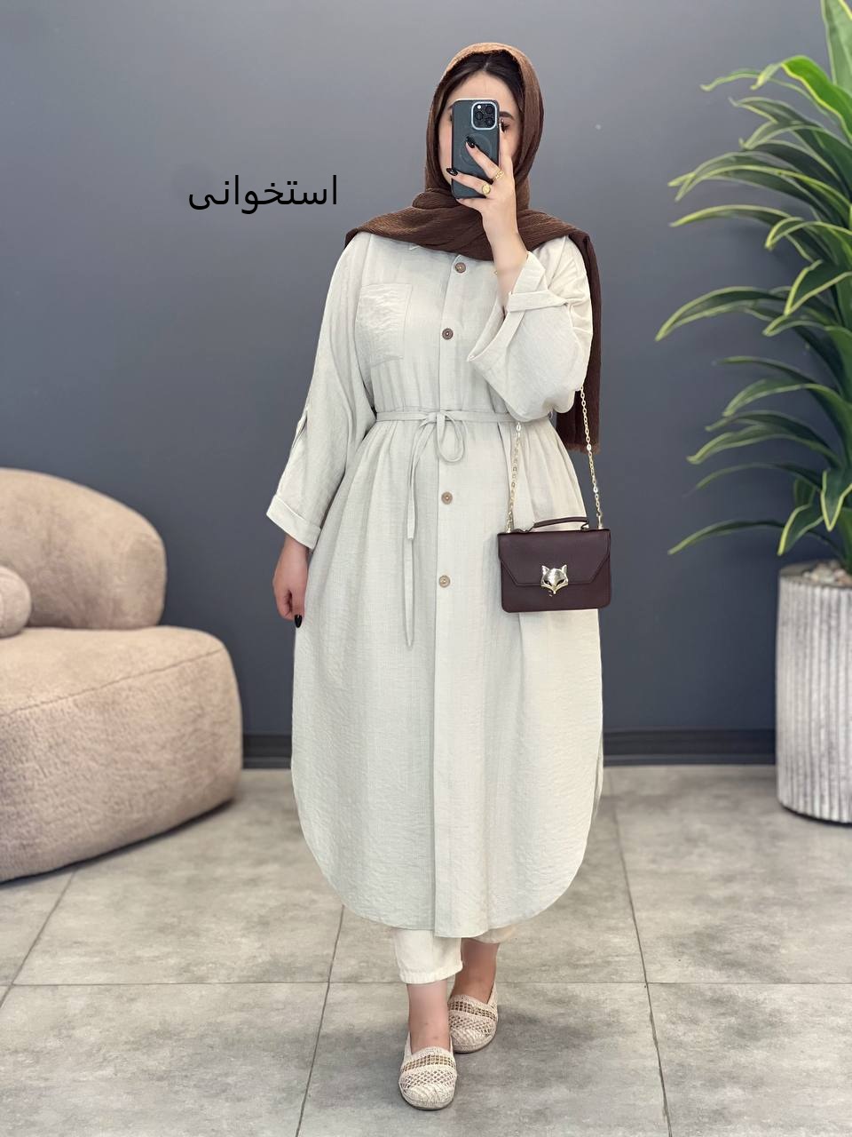 3028-مانتو بلند هانا