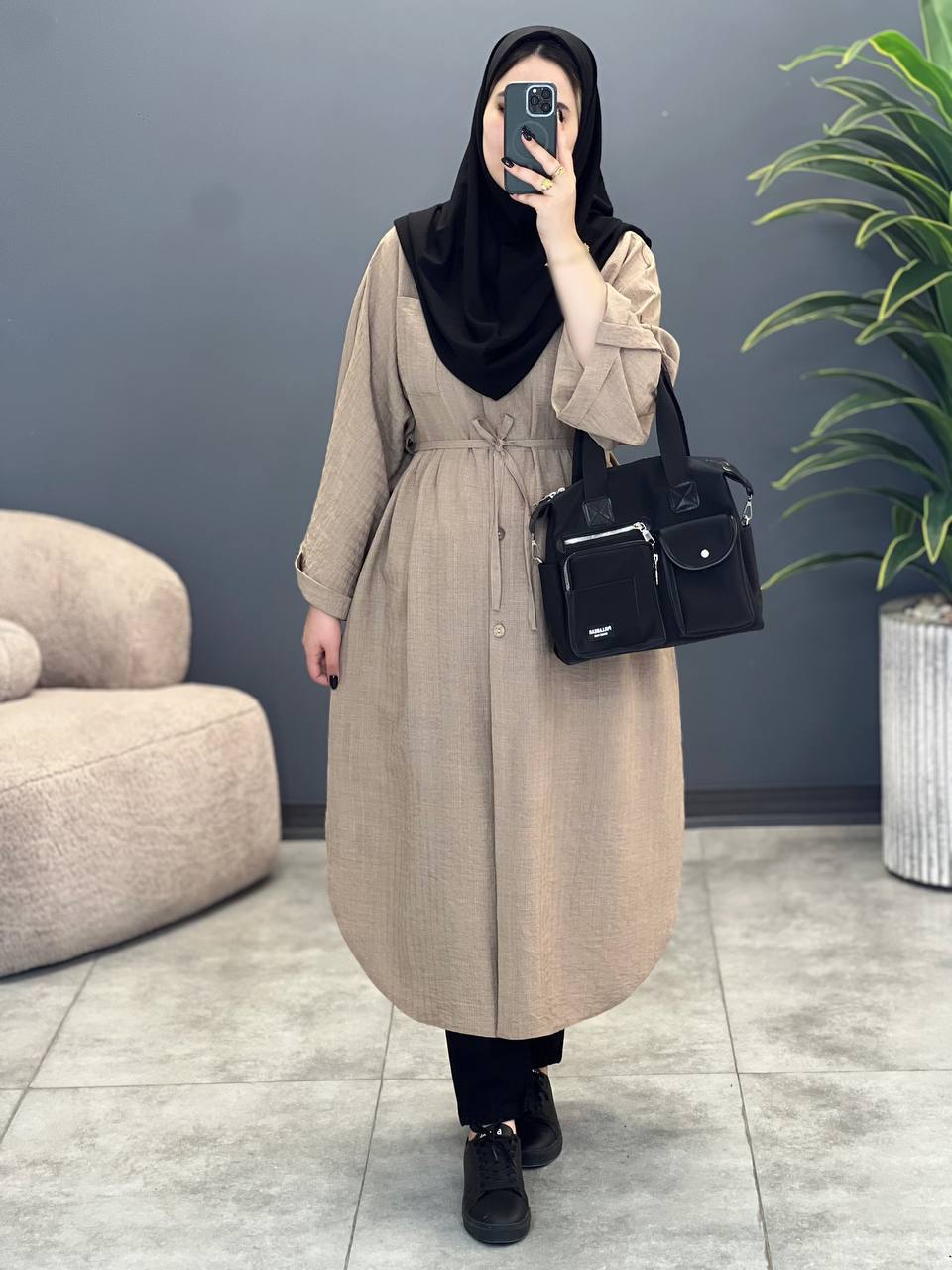 3028-مانتو بلند هانا