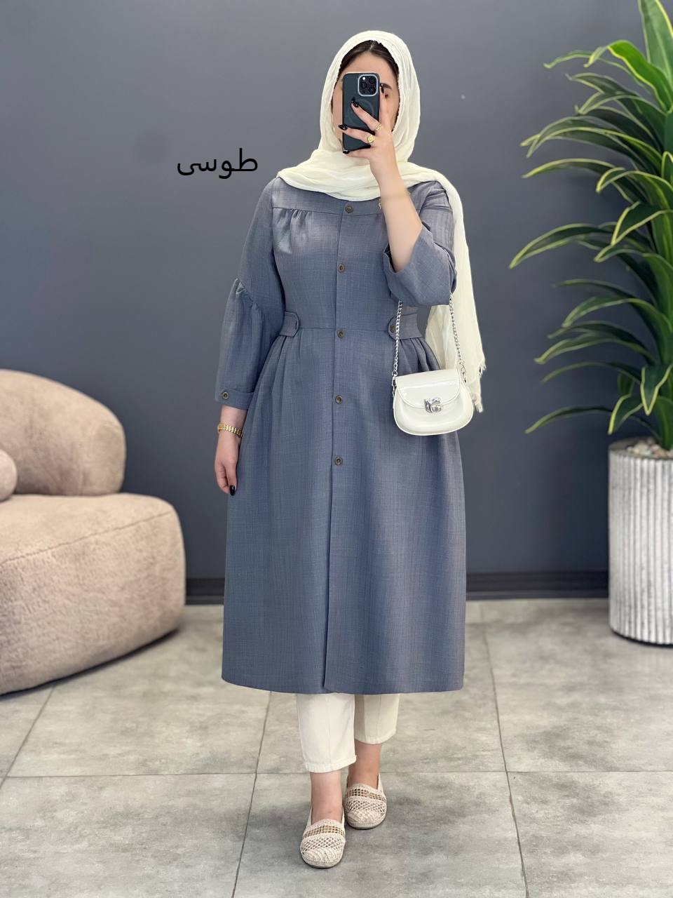 3043-مانتو بلند پارمین