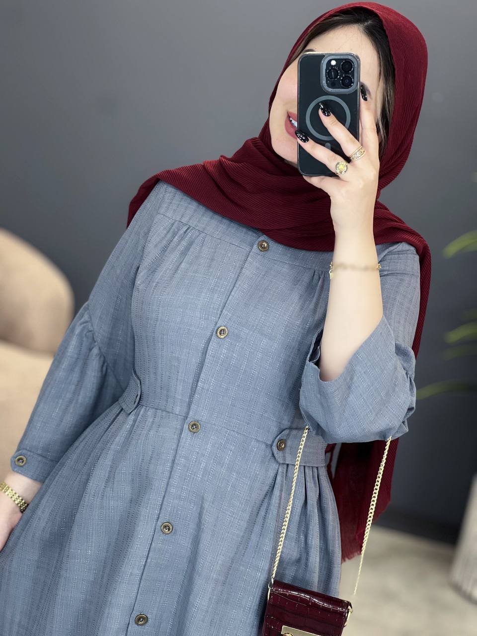 3043-مانتو بلند پارمین