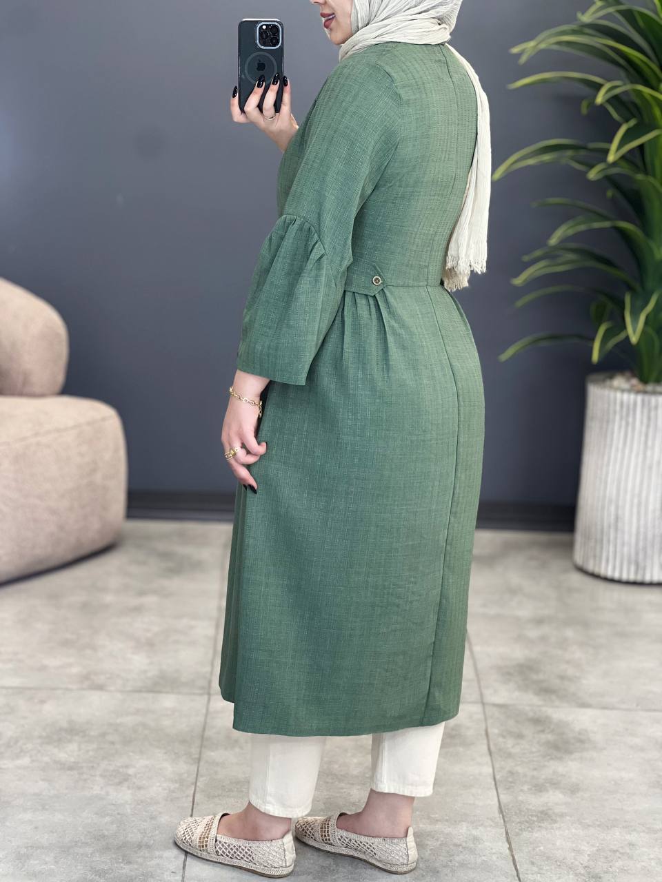 3043-مانتو بلند پارمین