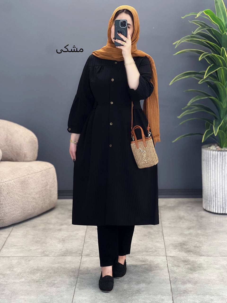 3043-مانتو بلند پارمین