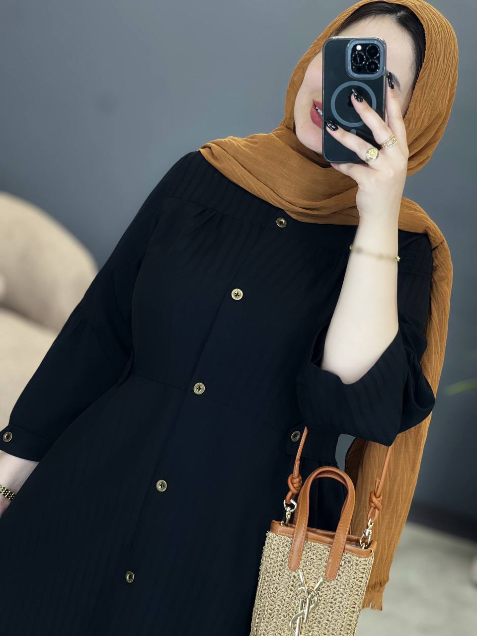 3043-مانتو بلند پارمین