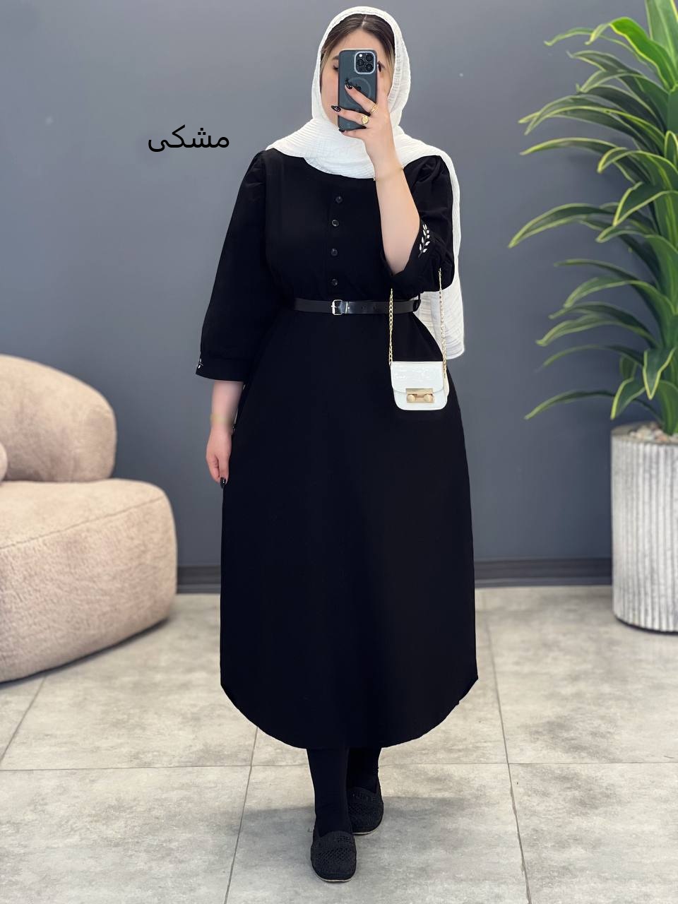 3044-پیراهن بلند شینا