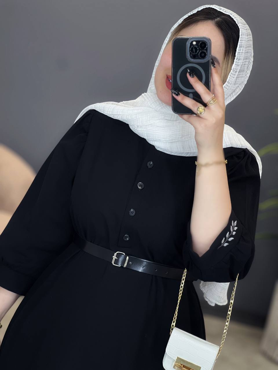 3044-پیراهن بلند شینا