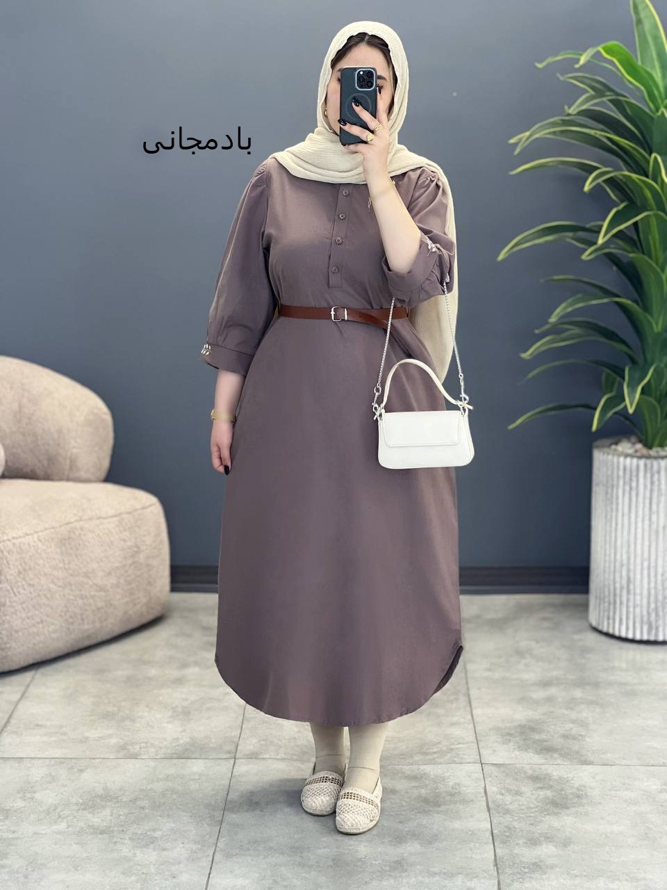 3044-پیراهن بلند شینا