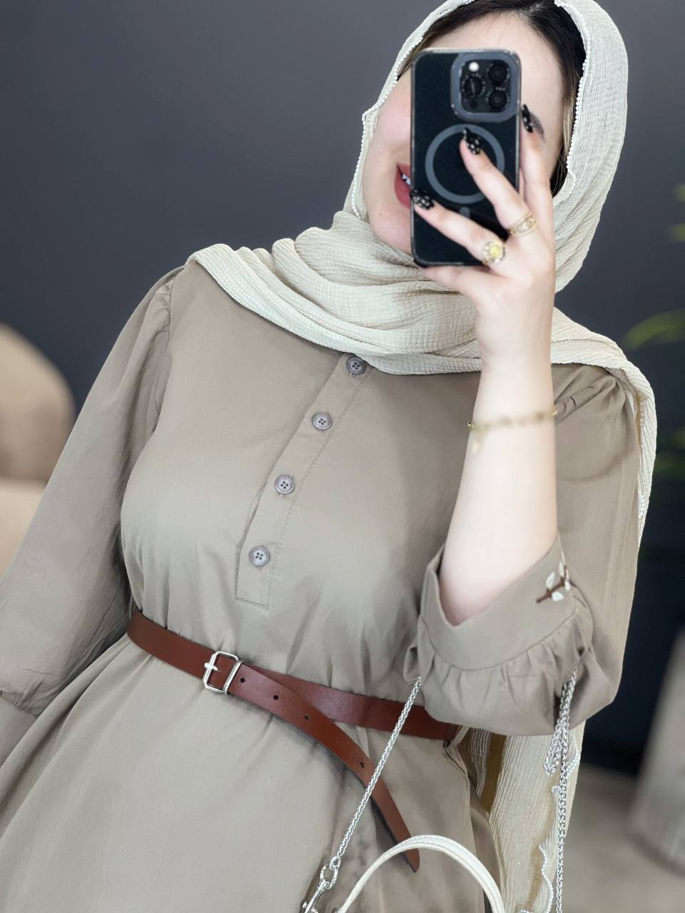 3044-پیراهن بلند شینا