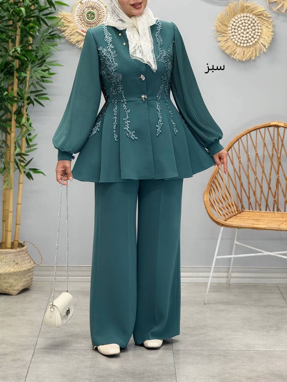 3045-کت و شلوار مزونی دلبر